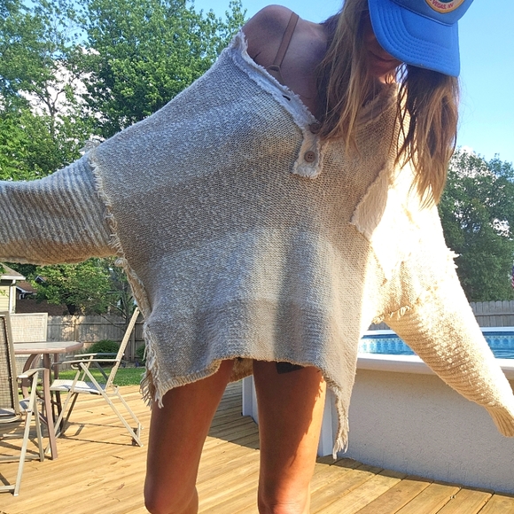 Free People Tops - Free People Oversized Henley Top
